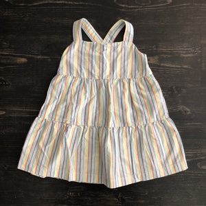 Hanna Andersson Girl's Rainbow Tier Cotton Dress | Size 2T